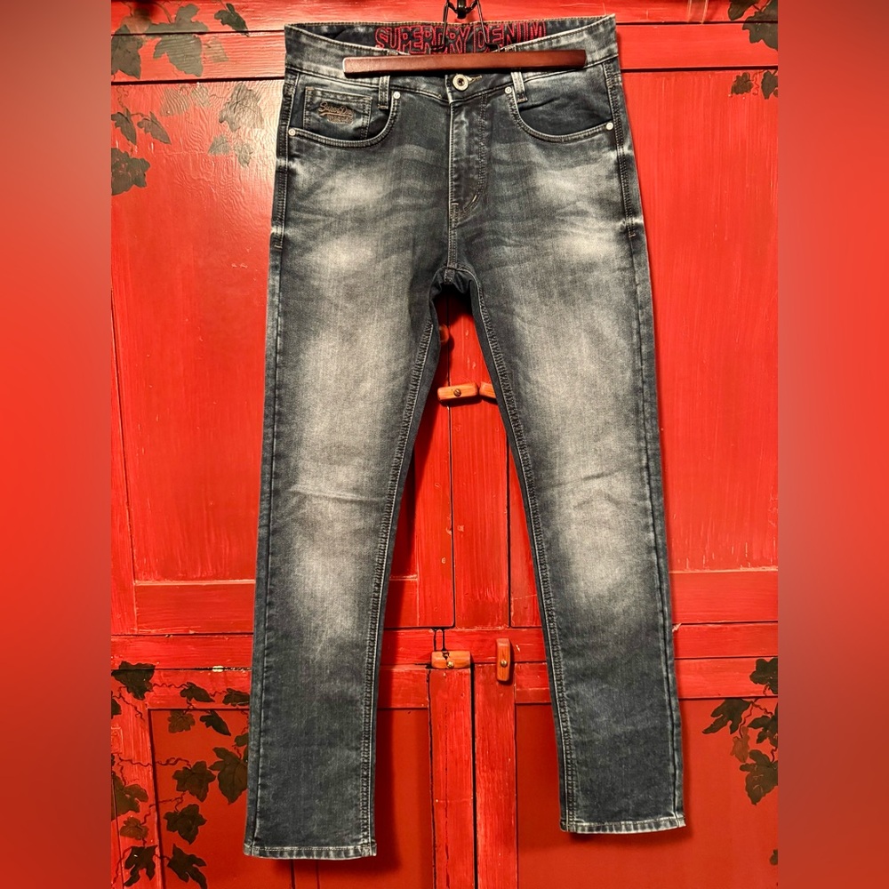 Like New Superdry Men's Charcoal Skinny Jeans